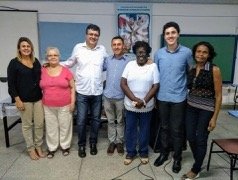Rosi Farias, D. Judira, Robson Leite, Pe. José Antonio, D. Zezé, Gabriel Rezende, e Ana Maria
